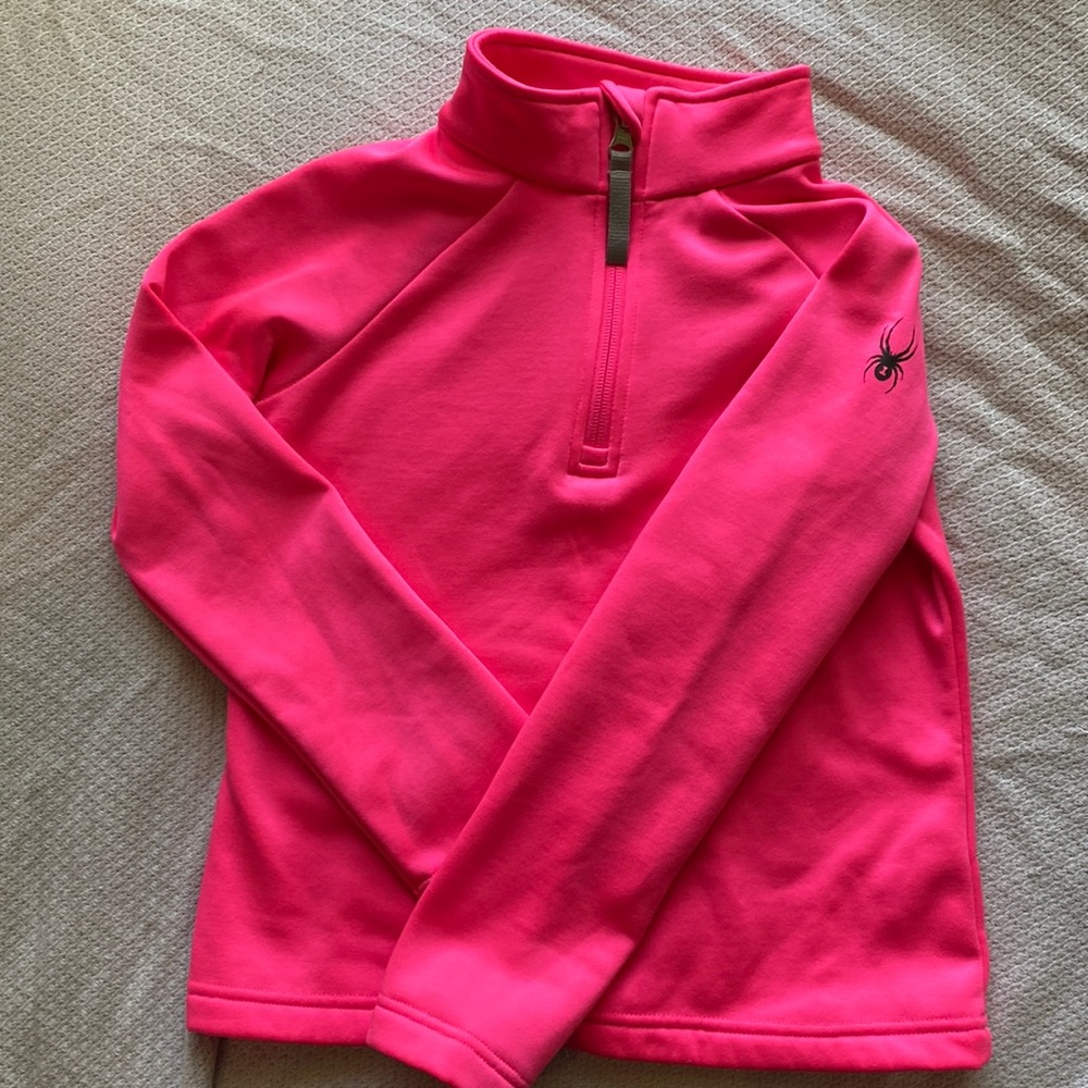 Girls S | small | hot pink Spyder fleece zip pullover | jacket | sweatshirt